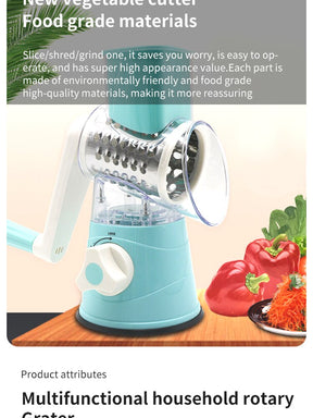 Manual Vegetable Cutter Slicer Multifunctional Round Slicer Gadget Multifunction Kitchen Gadget Food Processor Blender Cutter